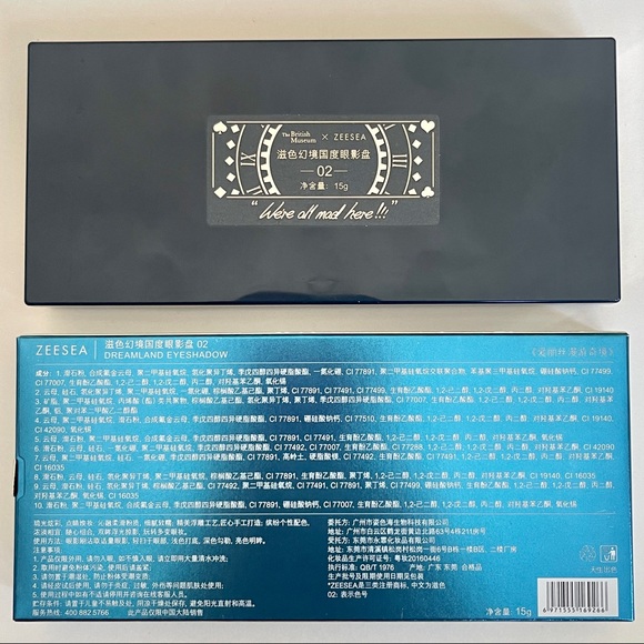 ZEESEA ALICE IN WONDERLAND CHESHIRE CAT BLUE SHADOW PALETTE DIAMOND GLITTER NIB - Picture 14 of 16